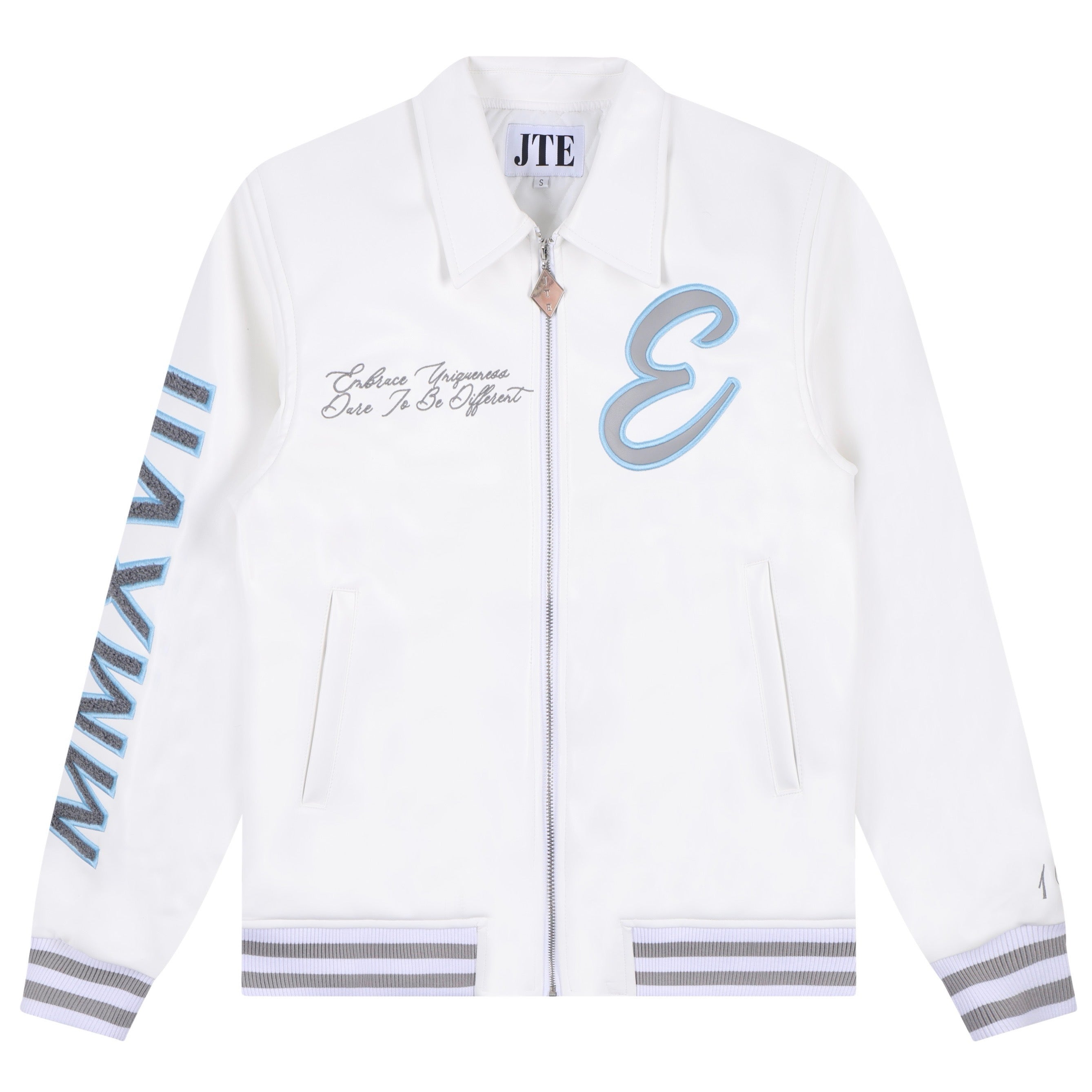 Arctic Varsity Leather Jacket – JTECollections