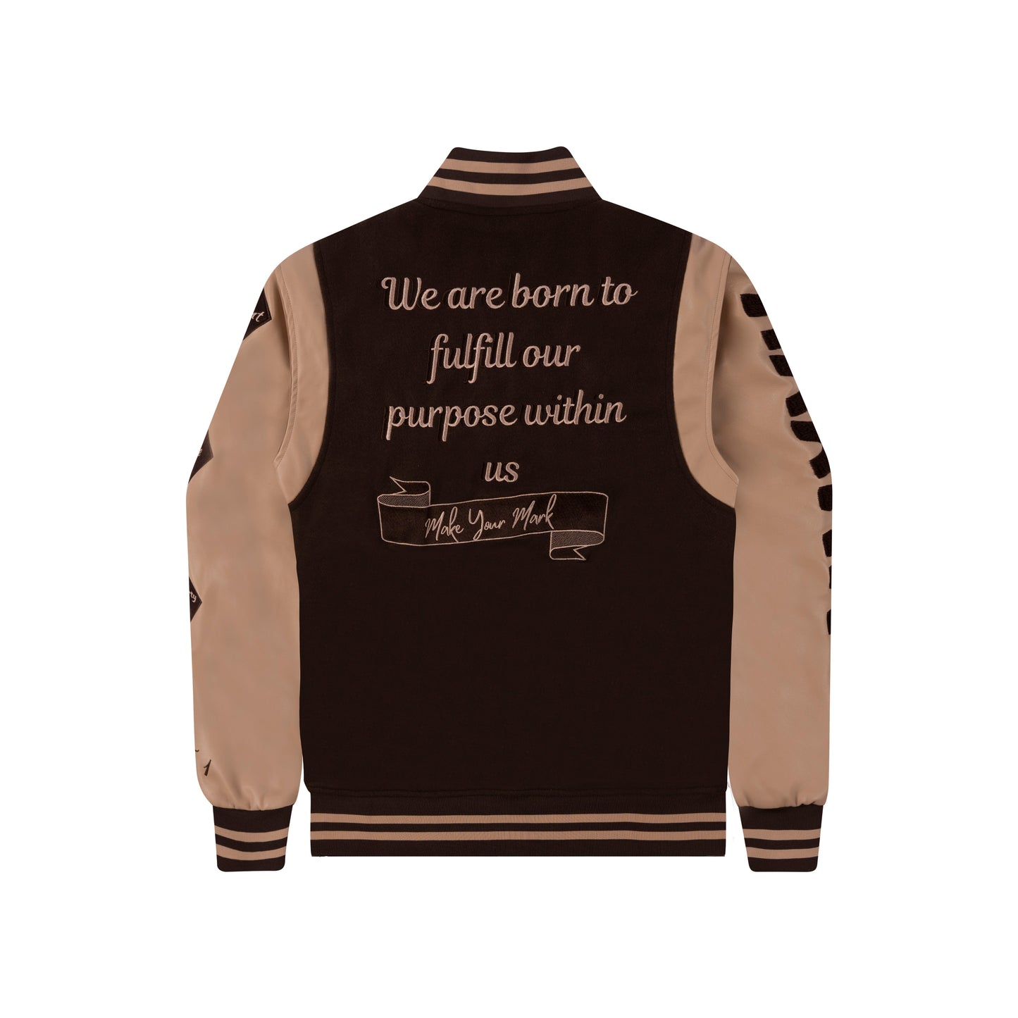 Three Pillar Varsity Jacket [Mocha Brown]